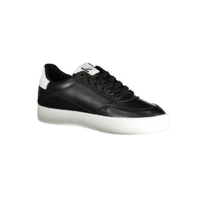 Schwarze Leder-Sneaker für Damen