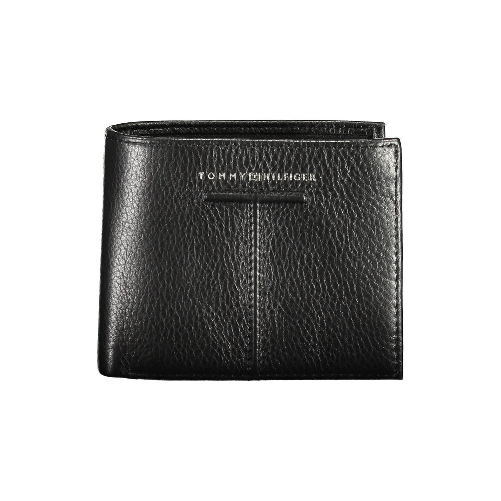 Schwarzes Leder Herren Portemonnaie