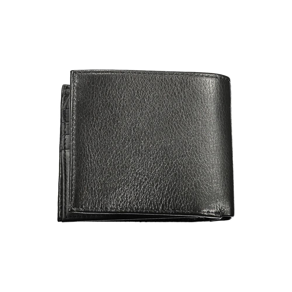 Schwarzes Leder Herren Portemonnaie