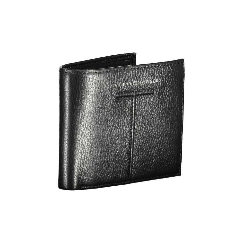 Schwarzes Leder Herren Portemonnaie