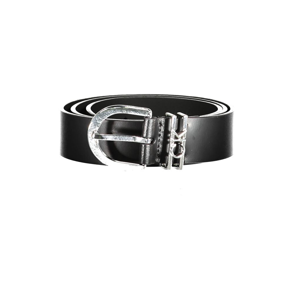 Schwarzer Ledergürtel für Damen