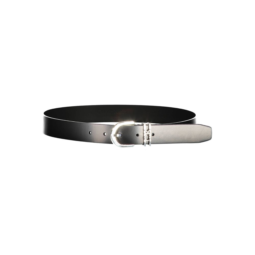 Schwarzer Ledergürtel für Damen