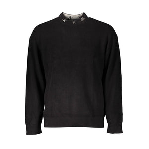 Schwarzer Baumwollpullover für Herren