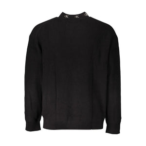 Schwarzer Baumwollpullover für Herren