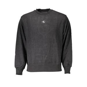 Schwarzer Baumwollpullover für Herren