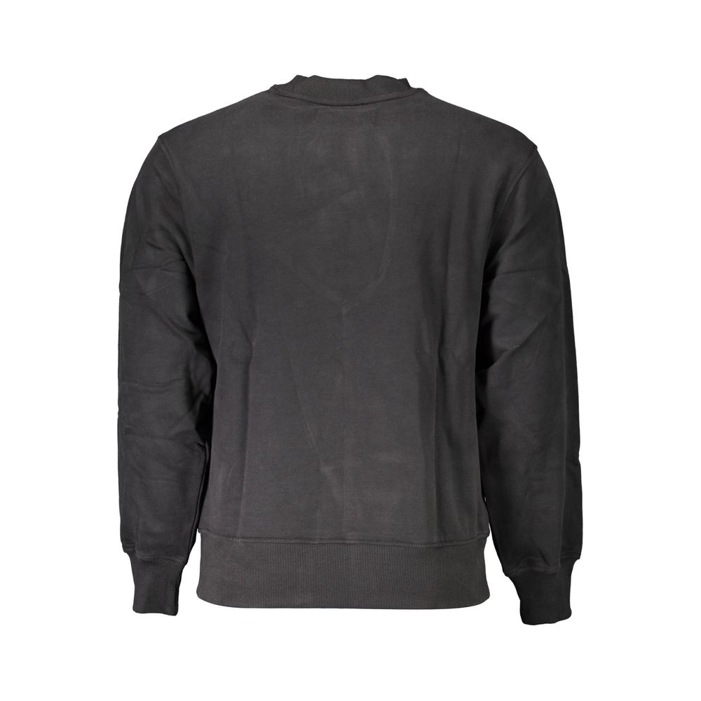 Schwarzer Baumwollpullover für Herren