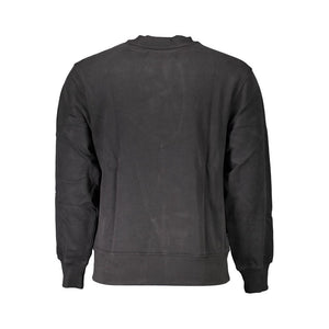 Schwarzer Baumwollpullover für Herren