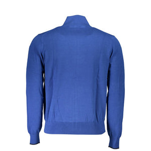 Blauer Herrenpullover aus Bio-Baumwolle