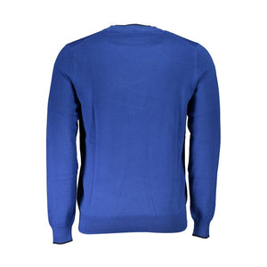 Blauer Baumwollpullover für Herren