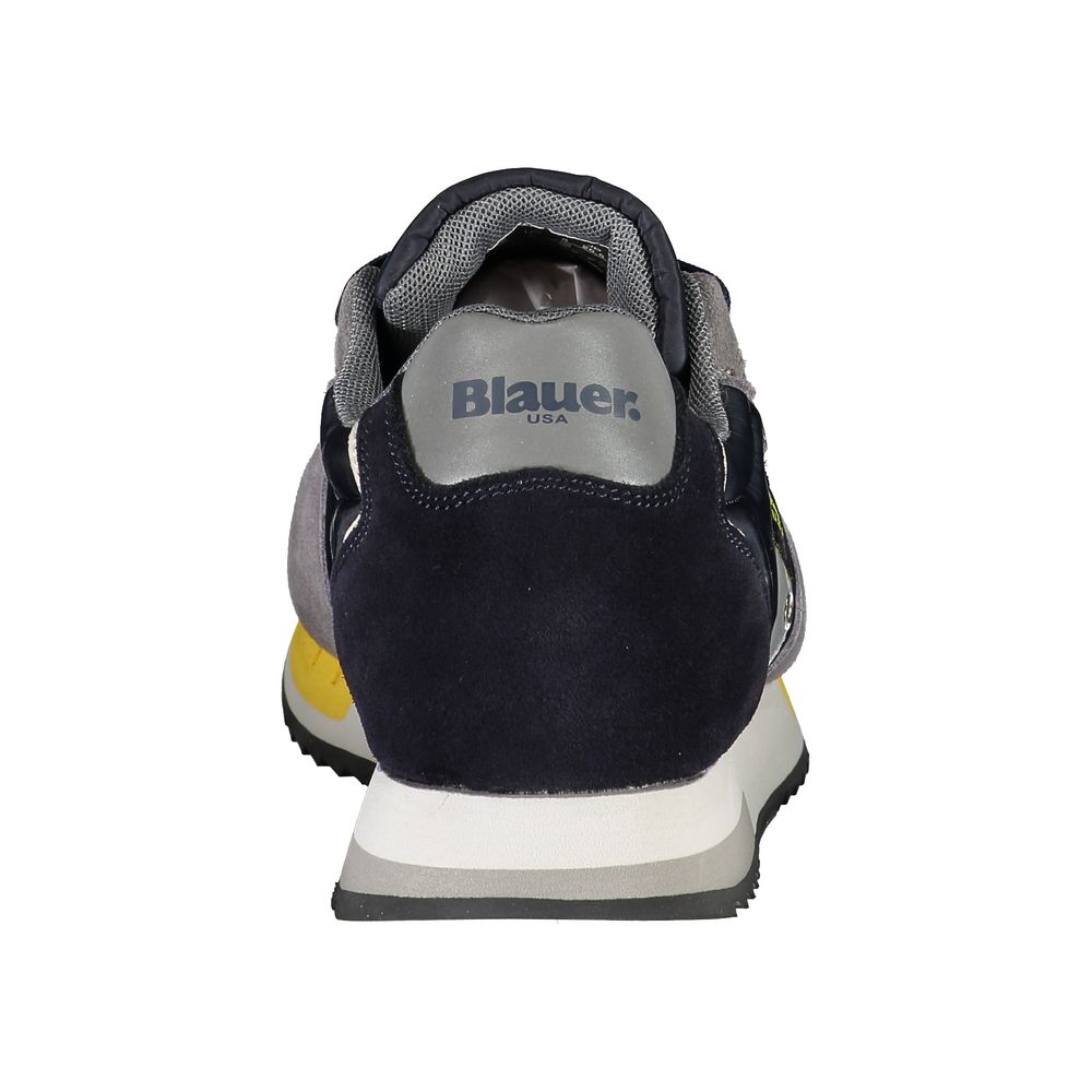 Steigern Sie Ihren Schritt: Blaue Schnür-Sneaker mit Kontrast