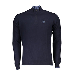Blauer Polyamid-Herrenpullover