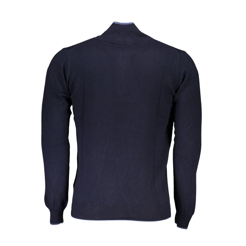Blauer Polyamid-Herrenpullover