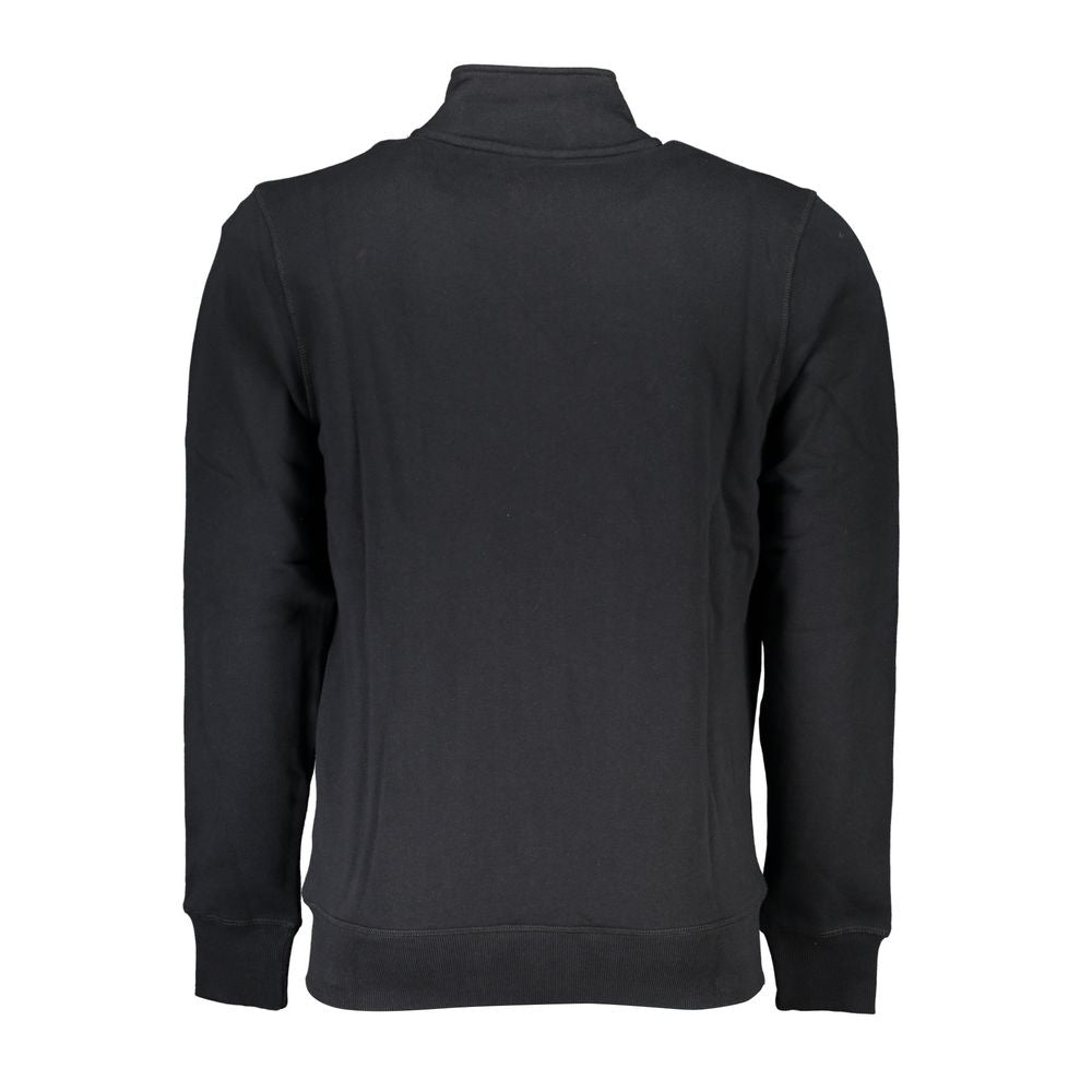 Schwarzer Baumwollpullover für Herren