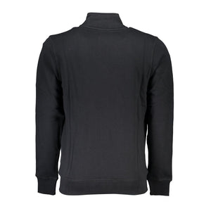 Schwarzer Baumwollpullover für Herren