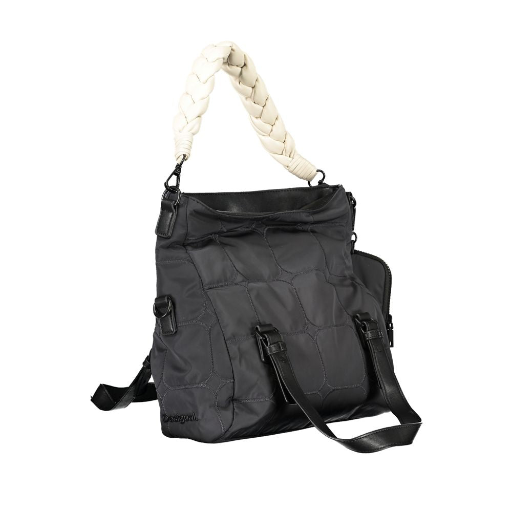 Schwarze Polyester-Handtasche