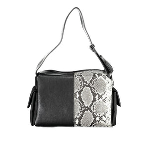 Schwarze Handtasche aus Polyethylen