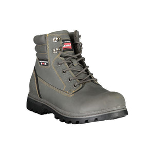 Braune Polyester-Herrenstiefel