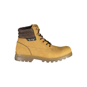 Trendige gelbe Schnürstiefel