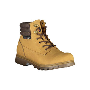 Trendige gelbe Schnürstiefel