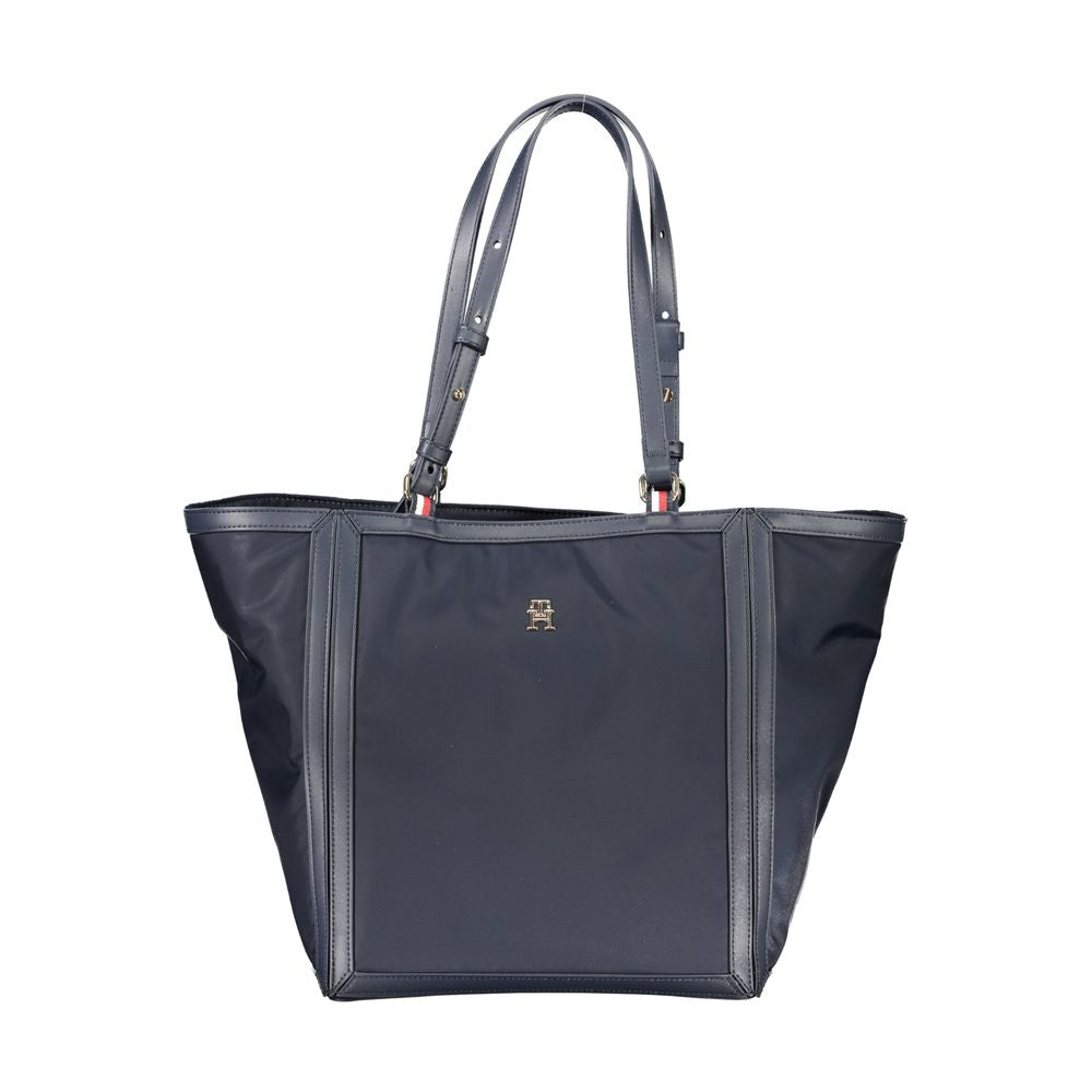 Blaue Polyester-Handtasche