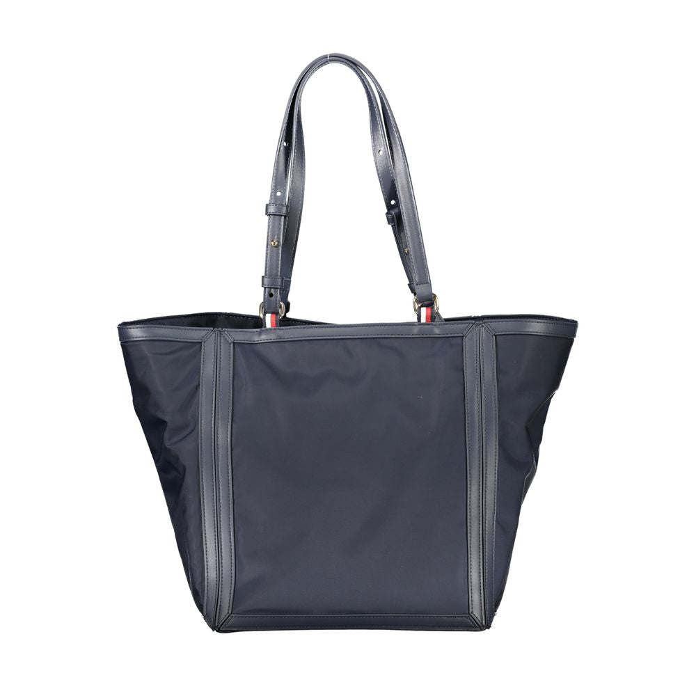 Blaue Polyester-Handtasche