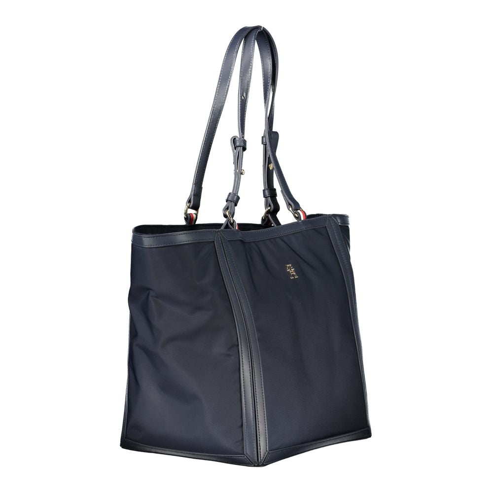 Blaue Polyester-Handtasche