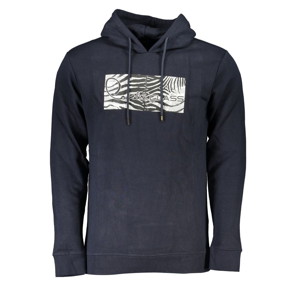 Blauer Baumwollpullover für Herren