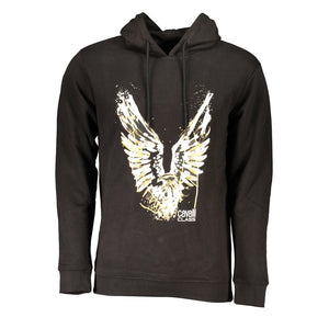 Schwarzer Baumwollpullover für Herren