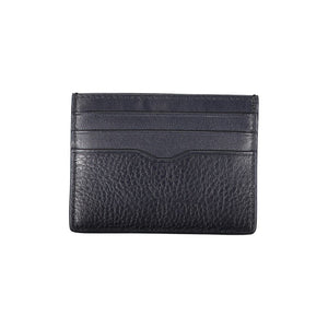 Elegantes Kartenetui aus blauem Leder mit Kontrastdetails