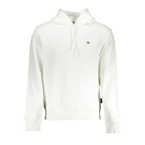 Eleganter weißer Kapuzenpullover aus Baumwolle