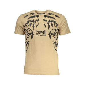 Beiges Baumwoll-T-Shirt