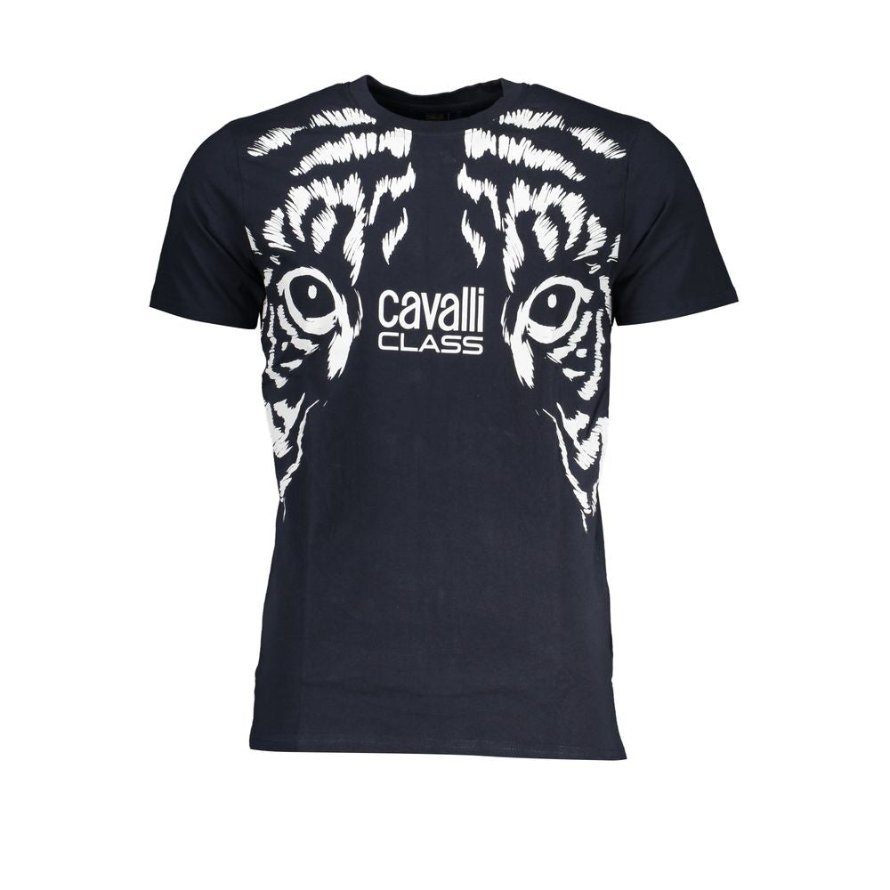 Blaues Baumwoll-T-Shirt