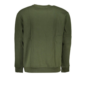 Chic Green Embroidered Crew Neck Sweater
