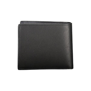 Schwarze Lederbrieftasche