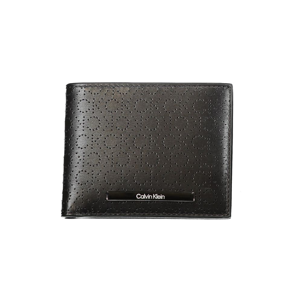 Schwarze Lederbrieftasche