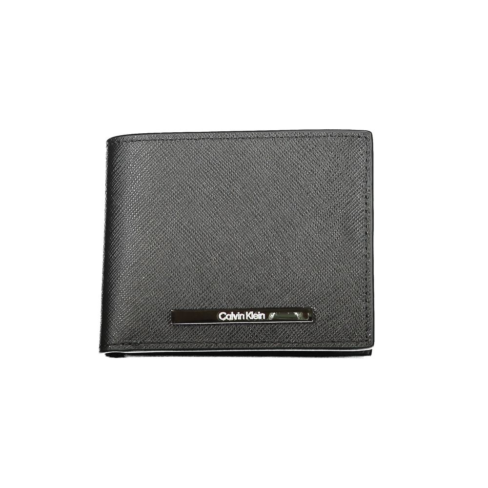 Schwarze Lederbrieftasche