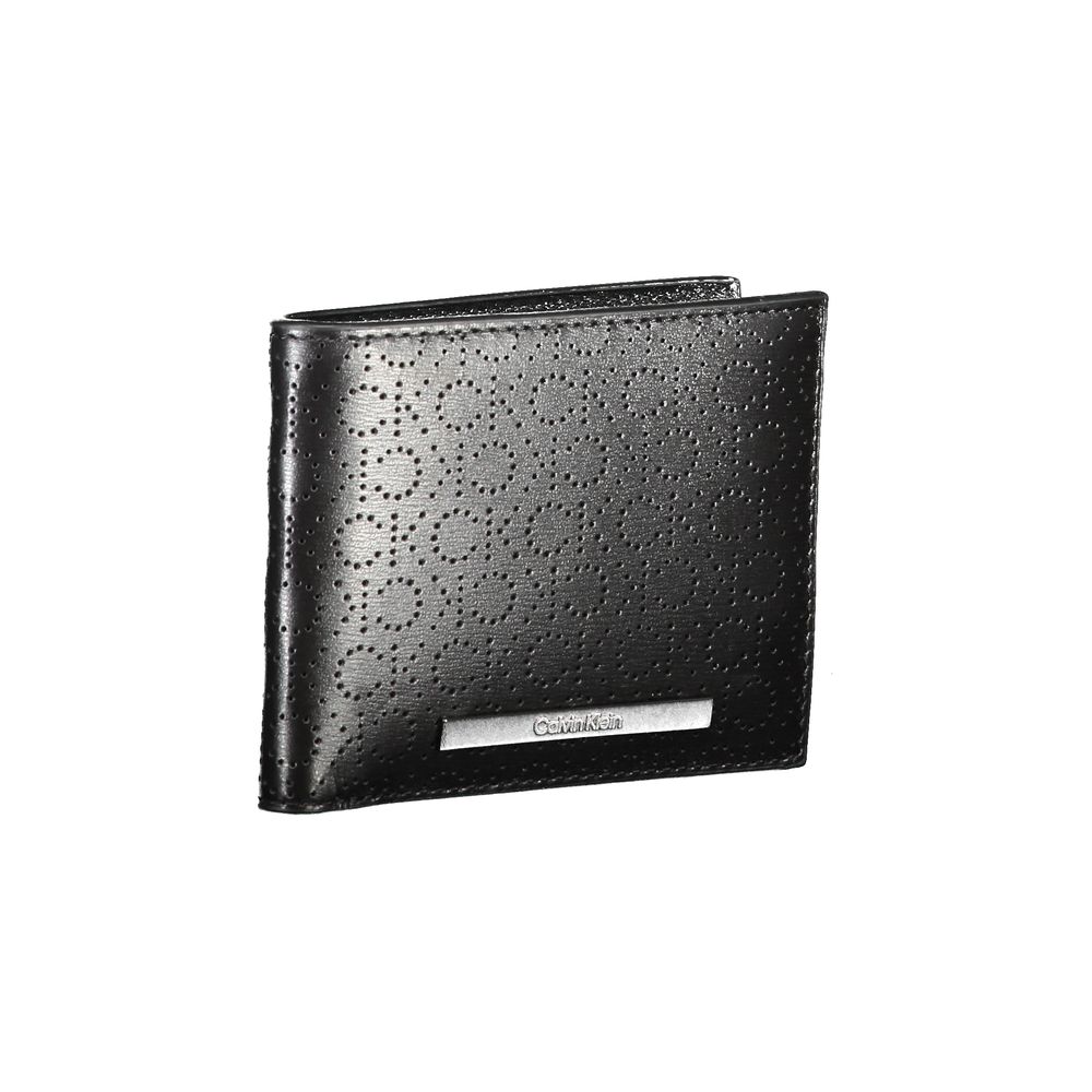 Schwarze Lederbrieftasche