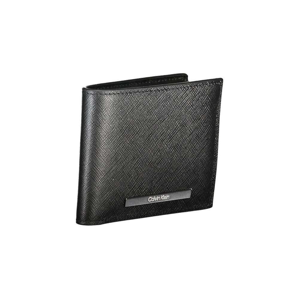 Schwarze Lederbrieftasche