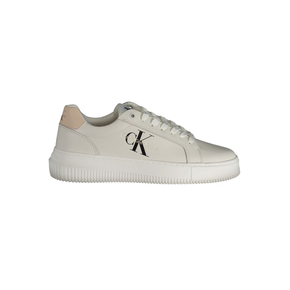 Weißer Polyester-Sneaker