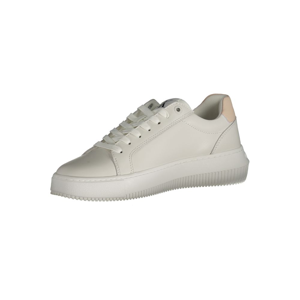 Weißer Polyester-Sneaker