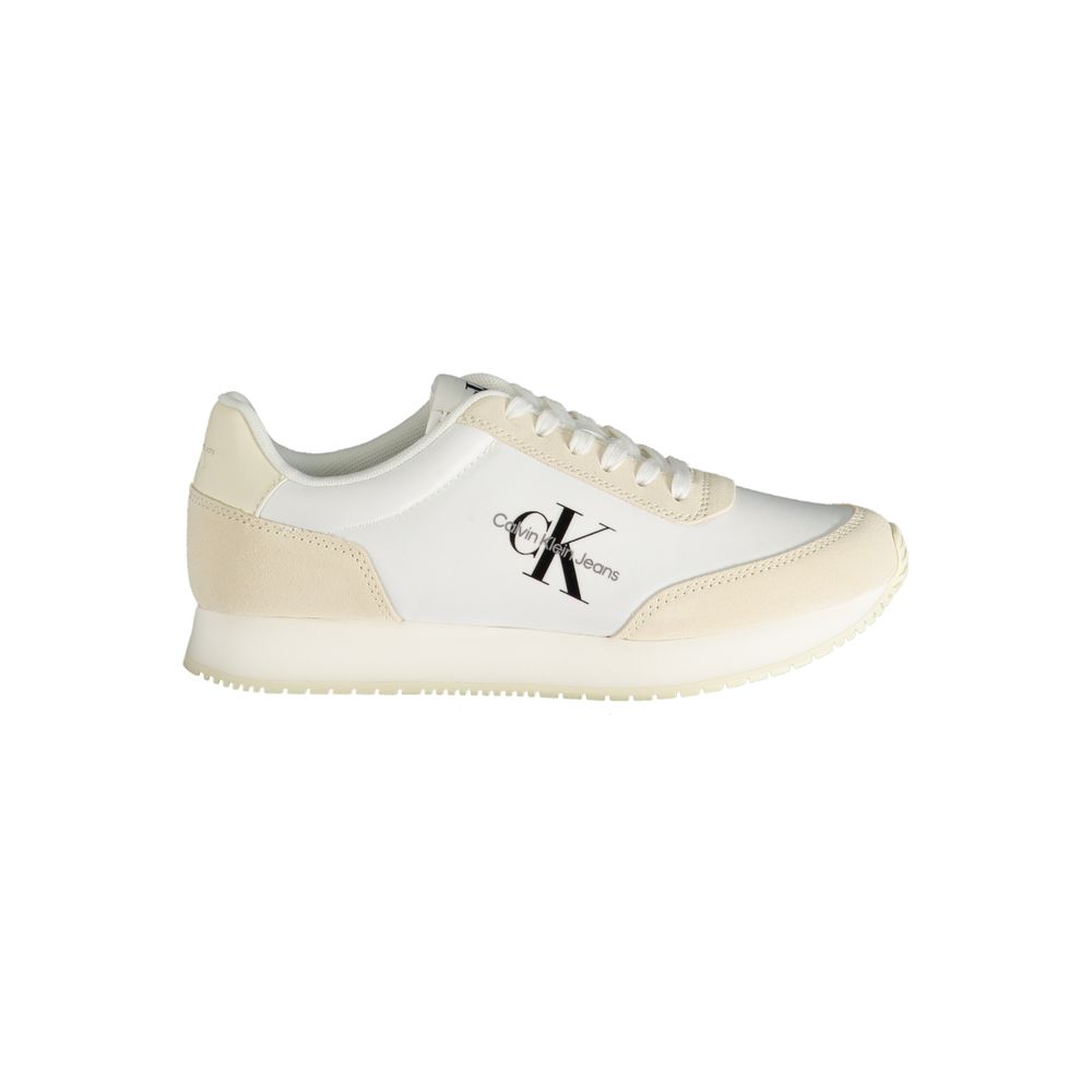 Beigefarbener Polyester-Sneaker