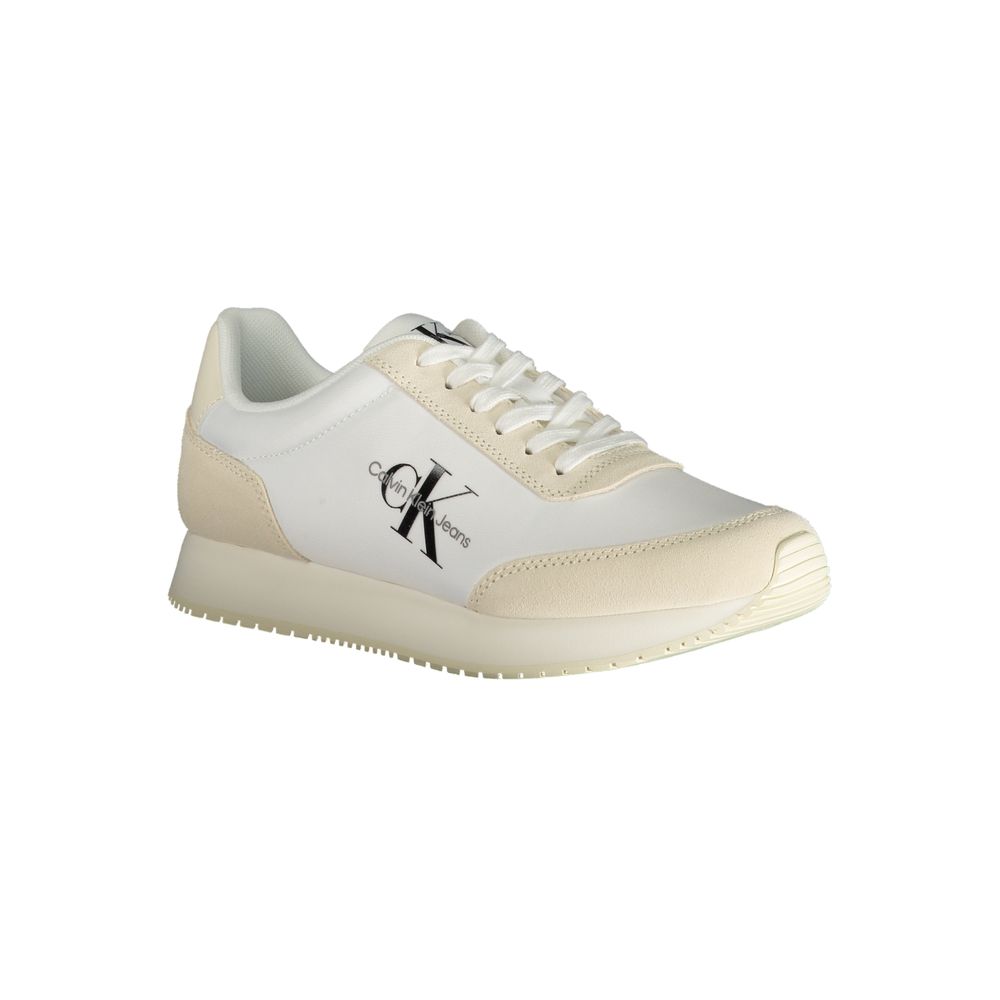 Beigefarbener Polyester-Sneaker