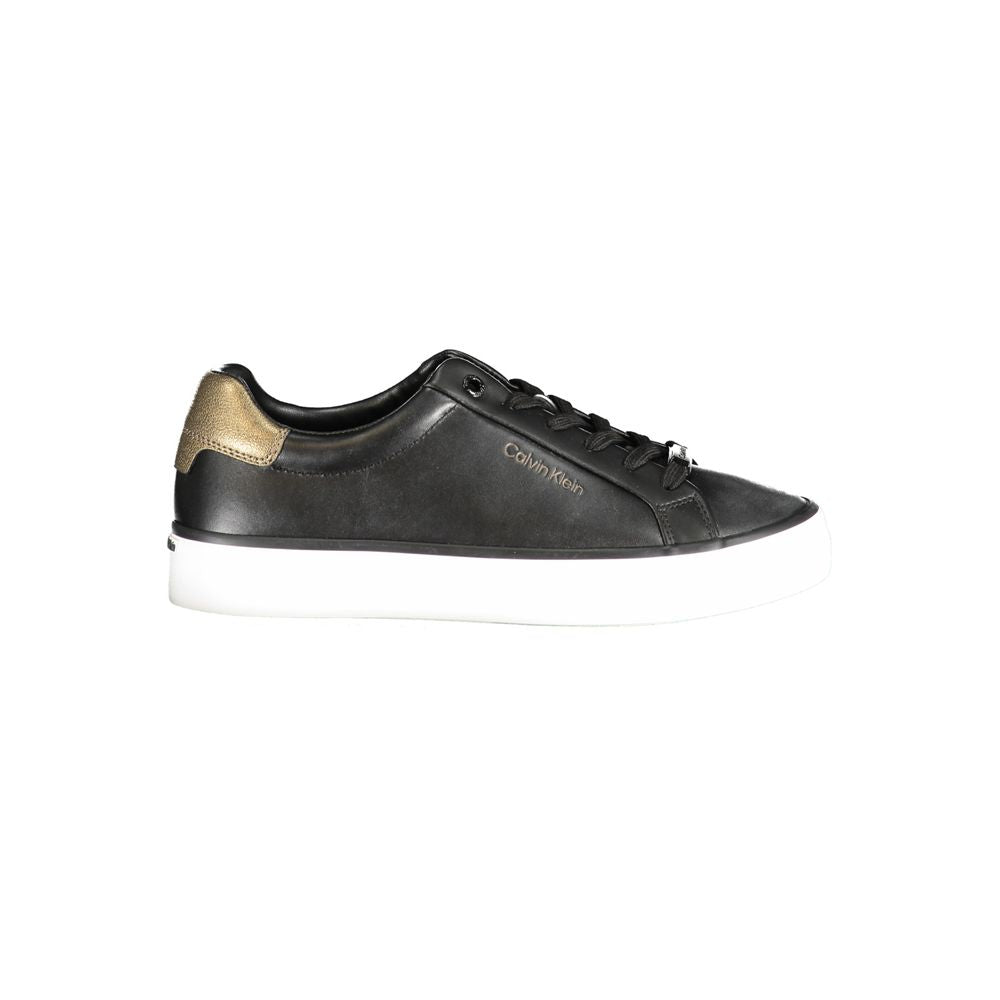 Schwarzer Polyester-Sneaker