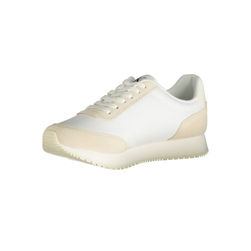 Beigefarbener Polyester-Sneaker