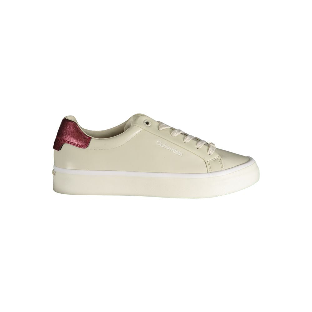 Beigefarbener Polyester-Sneaker