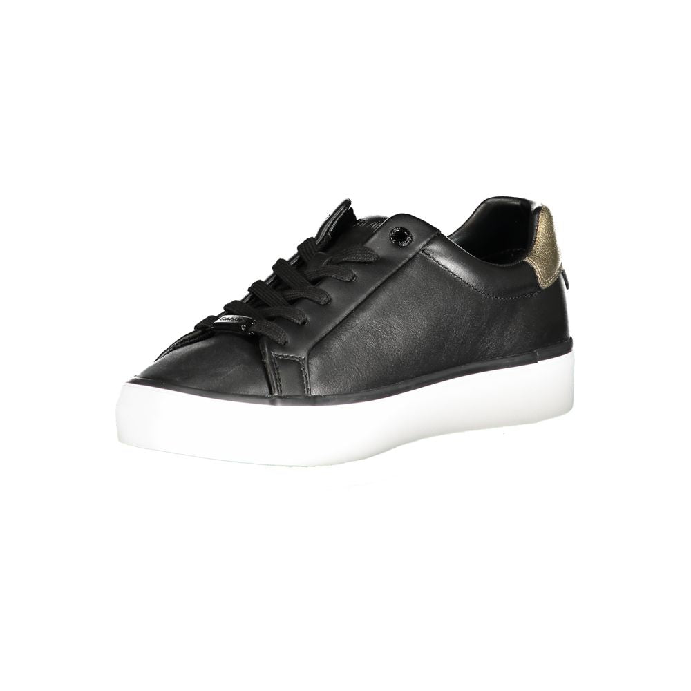 Schwarzer Polyester-Sneaker