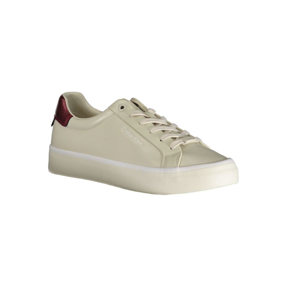 Beigefarbener Polyester-Sneaker