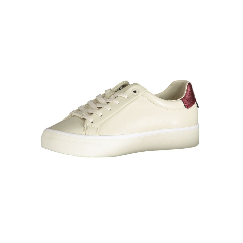 Beigefarbener Polyester-Sneaker
