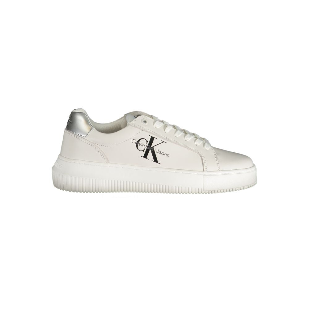 Weißer Polyester-Sneaker
