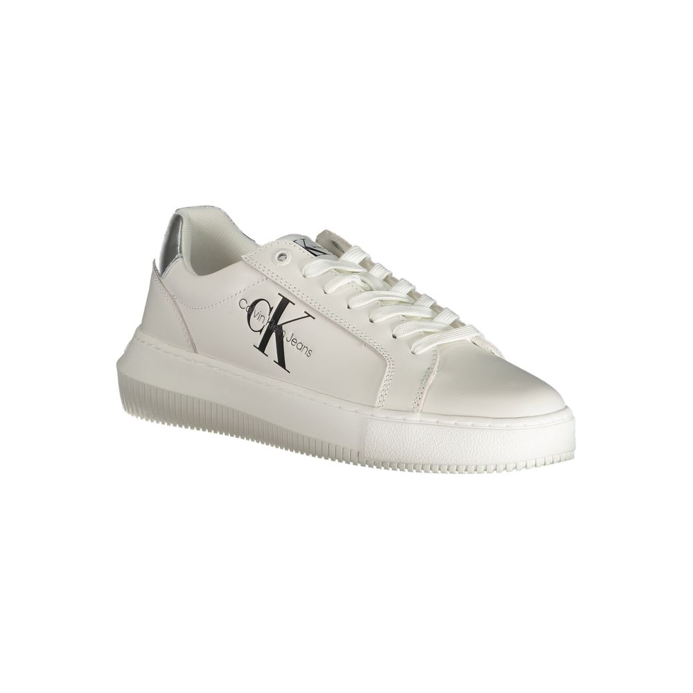 Weißer Polyester-Sneaker
